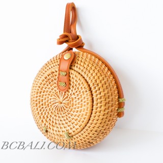  Bali Circle Ball Rattan Bags Handwoven Etnic Unique Desaign